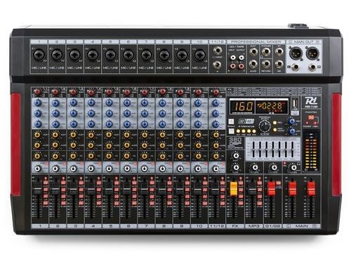 Power Dynamics PDM-T1204 12-Channel Mixer, Multi-FX, EQ/MP3