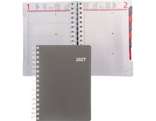 Biella Geschäftsag. 2027 Registra Plus W 14.5 x 20.5 cm, 420 Seiten, 1 Tag pro S.