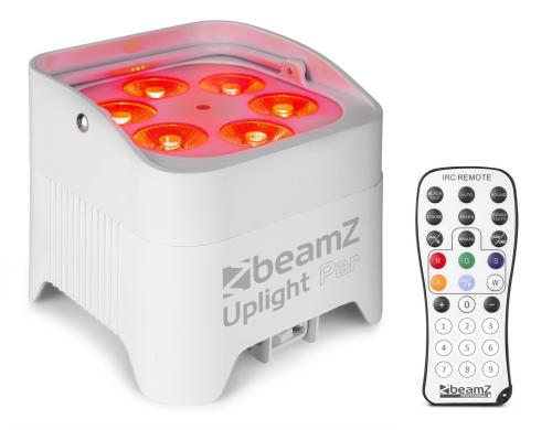 BeamZ BBP96SW Uplight Par 6x 12W, 6in1, Akku-Betrieb, Weiss