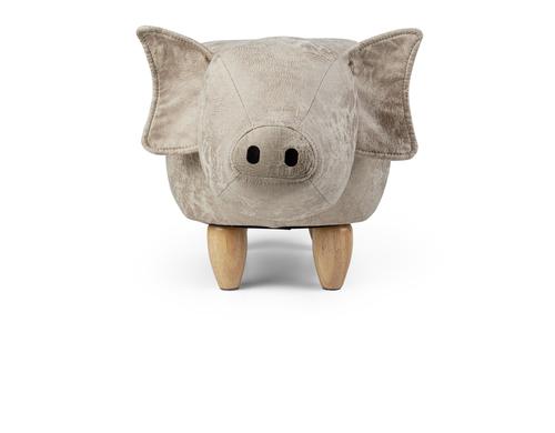 zoosy Hocker Schwein grau 66x34x36cm