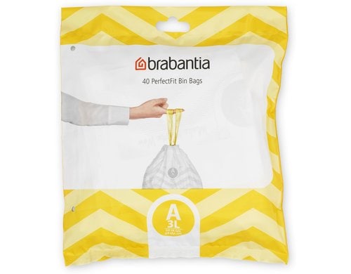 Brabantia Kehrichtsack Perfectfit A 3 Liter, 40 Stück Spenderpack