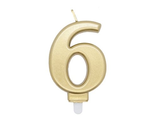 Amscan Kerzen Zahl 6 Sparkling Celebrations Gold
