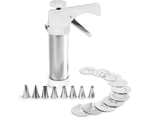 Ibili Cookie & Churros Pistole Maschine aus Edelstahl,6Hülsen,20Scheiben