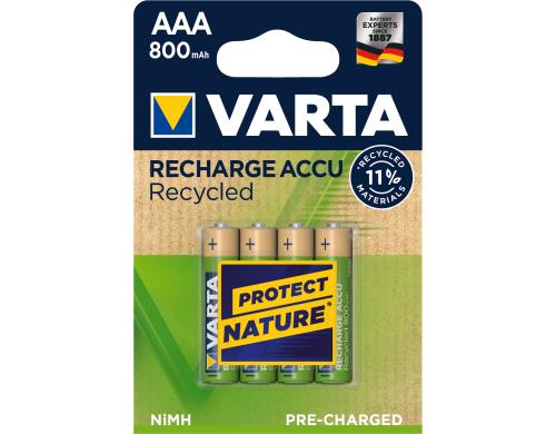VARTA Akku AAA Recycled AAA 800mAh 4er-Pack 4er Pack