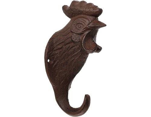 Esschert Design Haken Hahn Gusseisen, 6x6.1x12.8 cm (LxTxH)
