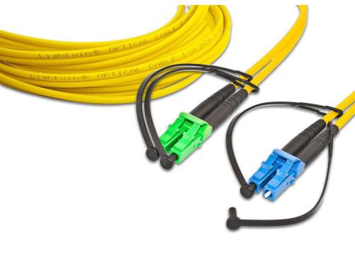 Lightwin LWL Duplex Patchkabel Singlemode 9/125µm, LC-LC/APC, 1.0m OS2