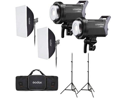 Godox Litemons LA150D 2-Light Kit, 190W Litemons LA150D 2-Light Kit, 190W