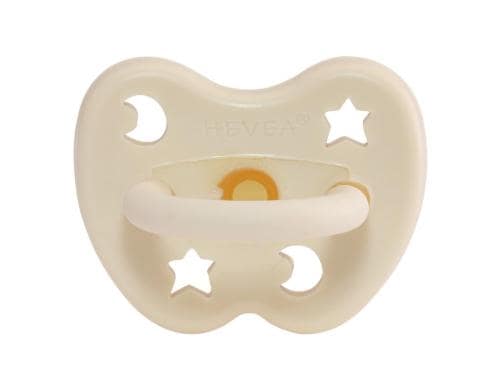 HEVEA Schnuller Star & Moon Crown weiss, 0-3 Mt.