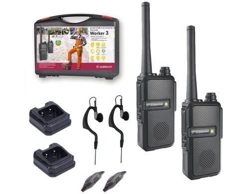 Albrecht Funkgerät Tectalk Worker 3 2er Set inkl.Standlader,Headsets, 2200mAh Akku