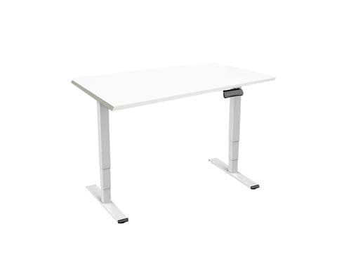 Contini Tisch höhenverstellbar weiss Tischplatte weiss 1.6x0.8m, Gestell weiss