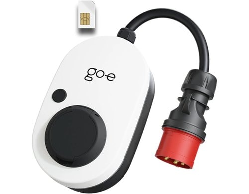 go-e Charger Gemini flex 2.0 22kW, Ladestation mit 16A CEE Stecker rot