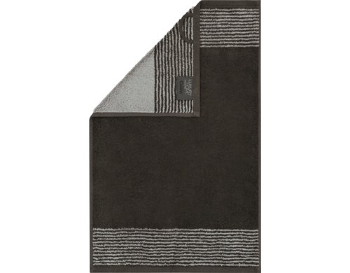 Cawö Duschtuch Two-Tone basalt , 80 x 150