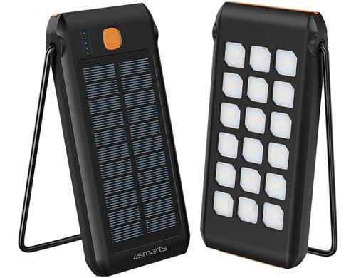 4smarts Solar-Powerbank TitanPack Flex 10.000mAh, Ständer und Taschenlampe