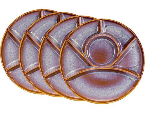 Kadastar Fleischfondue-Teller Montagna Ø 26 cm, 4er-Set
