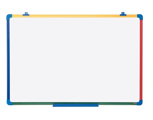 Bi-Office Weisswandtafel für Kinder 900x600 mit buntem Kunststoffrahmen