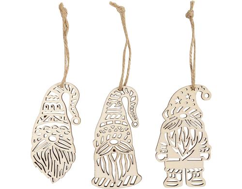 Creativ Company Anhänger Kunststoff 6 Stück, 8 x 4 cm