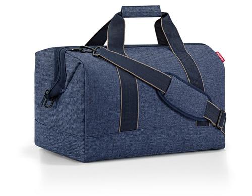 Reisenthel Schultertasche Allrounder L 30 l herringbone dark blue, 52 x 39.5 x 29 cm