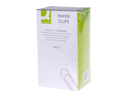 Connect Büroklammern 43 mm lang, vernickelt Schachtel zu 1000 Stück, Nr.5