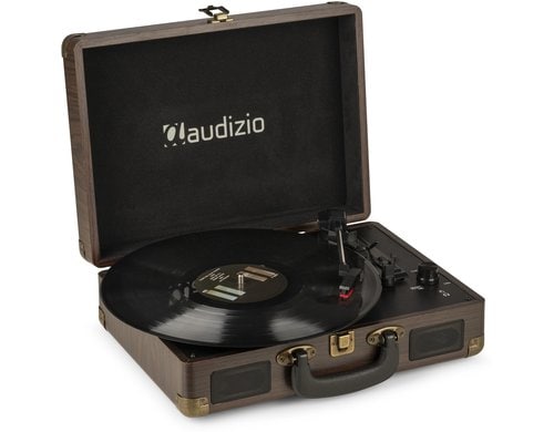 Audizio RP114W Plattenspieler im Koffer, holzfarben
