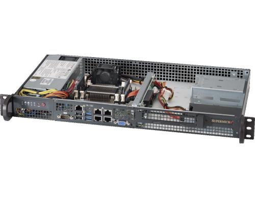 Supermicro SC505-203B: Servergehäuse 19 nur 249mm tief, 200W NT, Frontanschlüsse