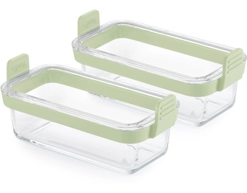 Lékué Glasbehälter für Air Fryer Rechteckig, 2 Stück