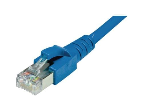 Dätwyler Patchkabel: S/FTP, 0.2m, blau Cat.6A, AWG26, 10Gbps, 500MHz
