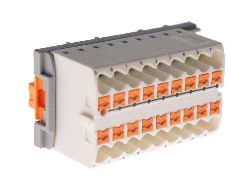 Phoenix Contact Verteilblock Klemme PTFIX 18x2.5-NS35 Weiss 8 Stück