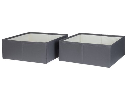 COCON Aufbewahrungsboxen 2er Set grau 29x29x12cm