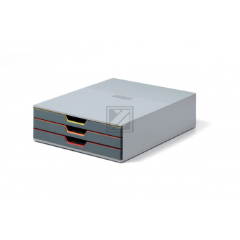 Durable Schubladenbox Varicolor 3 3 farbige Schubladen