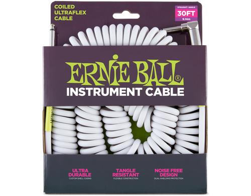 Ernie Ball 6045 Kabel Spiralkabel, 9.14 m, weiss