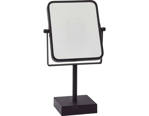 Aquanova Kosmetikspiegel Dax, Schwarz 16.5x10x33.2 cm, Metall, Glas