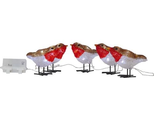 Star Trading Dekoration Crystalo Vögel Set inkl. LED KW, exkl. Battterie 3xAA, IP44
