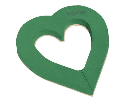 Optiflor Steckschaumherz offen Hermes 46x50x5.5cm, für Nassblumen, zum Legen