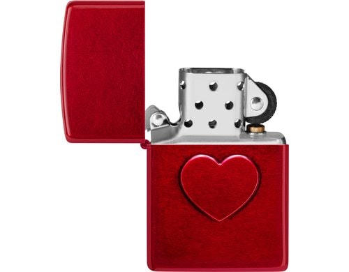 21063 Stamped Heart Design Zippo Heart