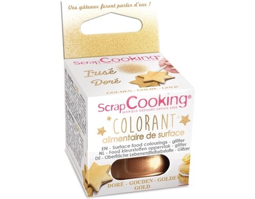 Lebensmittelpuder Glitzer Gold 5 g