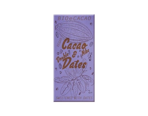 Dattelschokolade Double Dates Nibs 51% 90 g