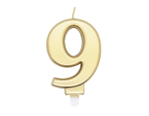 Amscan Kerzen Zahl 9 Sparkling Celebrations Gold