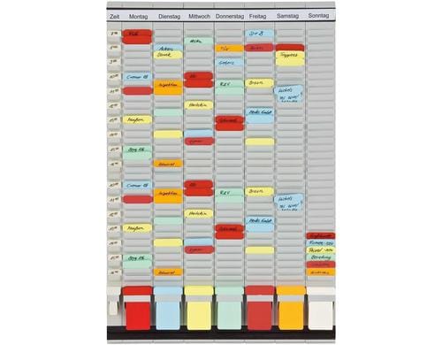 FRANKEN T-Kartentafel OfficePlaner 7 Träger + 1 Index, 35 Schlitze