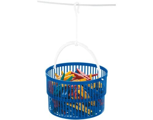 Wenko Wäscheklammern Korb Kunststoff, Blau