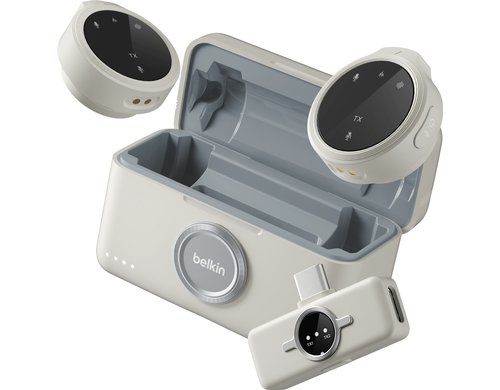 BELKIN Stage Dual kabelloses Mikrofon Mit Ladecase