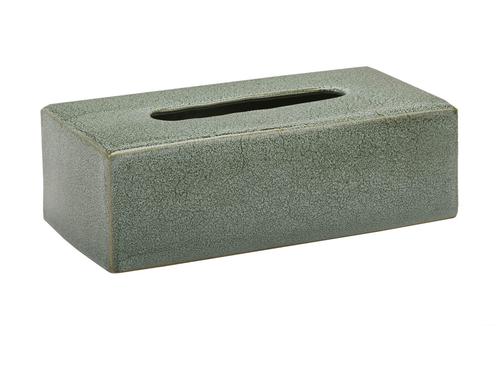 Aquanova Kosmetiktücherbox Ugo, Grün 26.3x13.4x8.4 cm, Steingut