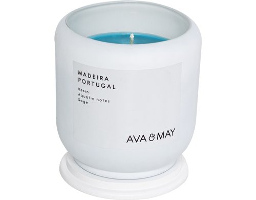 AVA & MAY Duftkerze Madeira 200gr,9.5x8.5cm (HxD), Sojawachs,Brennd.45h