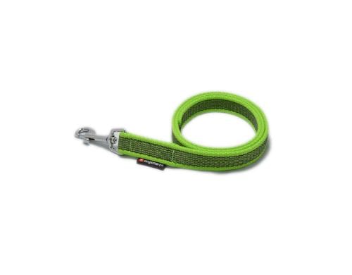 dogsmart Leine gummiert 6m, 20mm grün, mit Handschlaufe