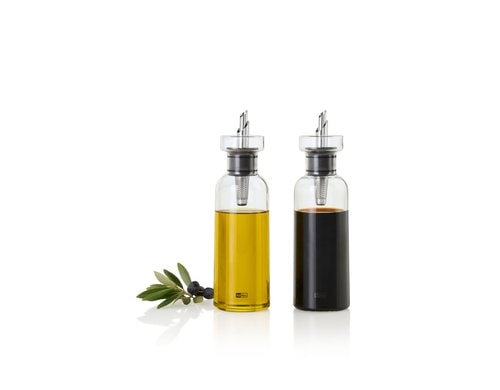 AdHoc Öl- und Essigspender AROMAPOUR Set 300 ml, Ø 5,8 cm x H 21 cm, 2 Stück