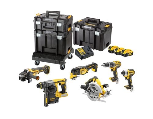 DeWalt 6er Maschinen-Set 18V in TSTAK mit 3 Batterien 5.0 Ah DCK685P3T-QW