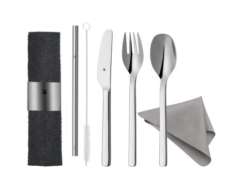 WMF Besteck-Set My2Go 8 teilig Filzcase mit Clip und Reinigungstuch