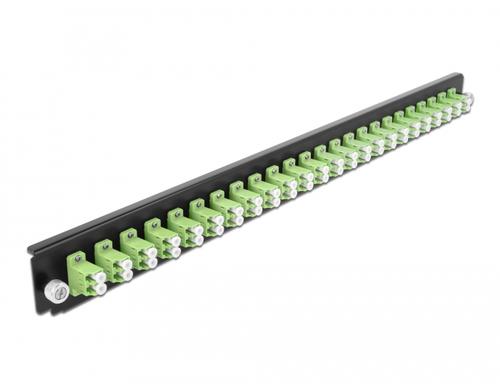 DeLock 19Spleissbox FB 24Port LC,Duplex 19Spleissbox-DE,1HE,Lindgrün,482.6x44x44mm