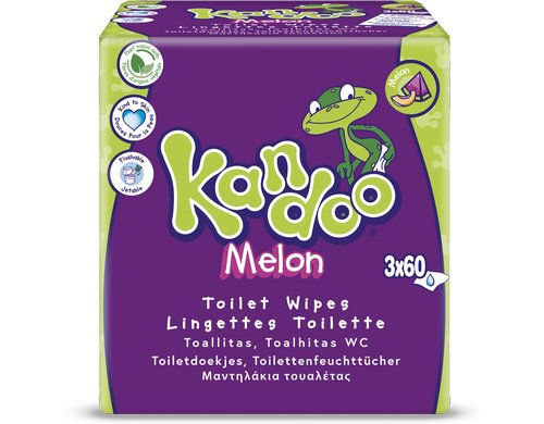 Kandoo Feuchttücher Melone 3 x 60 Stück