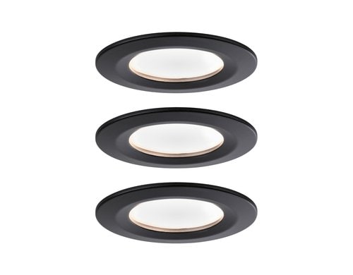 LED Einbauleuchte 3-Step-Dim Nova Coin 6W 3x470lm 230V dimmbar 2700K Schwarz matt