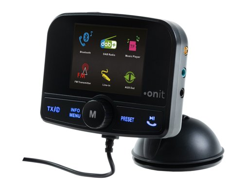 onit DAB-FM-Transmitter Media&Assist DAB&DAB+/2.4TFT/RDS/BT/TFcard/AUXout